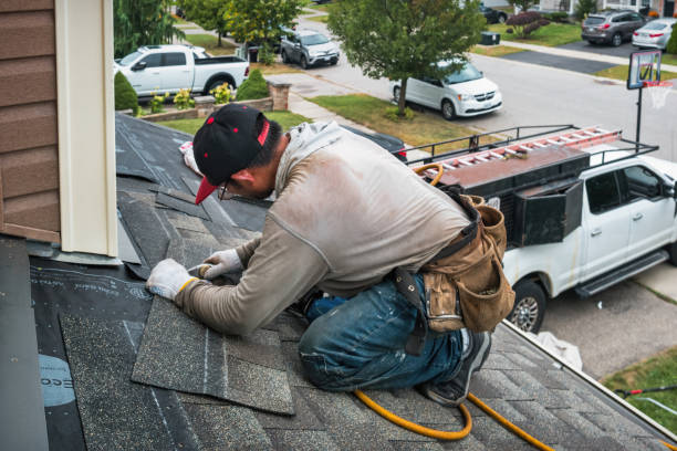 Professional Emergency Roof Repair technician working in Thornton, PA